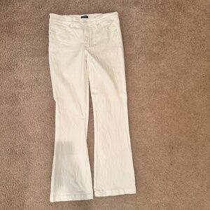 White wide leg jeans